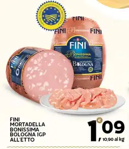 Extra Supermercati Fini Mortadella Bonissima IGP offerta