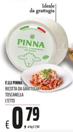 Coop Master Alleanza 3.0 F.lli Pinna Ricotta da grattugia Toscanella offerta