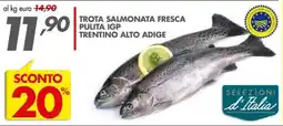 Italmark Trota salmonata fresca pulita IGP Trentino Alto Adige offerta
