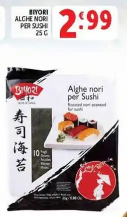Deco Maxistore BiYori alghe nori per sushi offerta