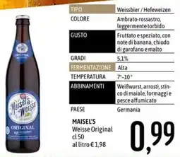 Emisfero Maisel's Weisse Original offerta