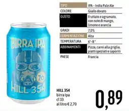 Emisfero Hill 354 birra Ipa offerta
