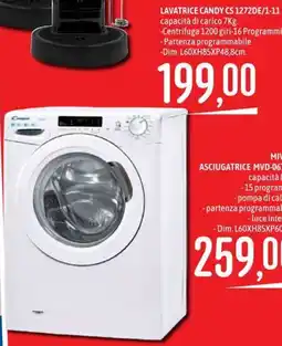 Emisfero Lavatrice Candy CS 1272DE/1-11 offerta