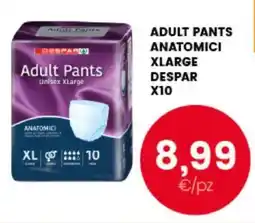 Interspar Despar adult pants anatomici XLarge offerta