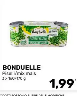 Iper Tosano Bonduelle Piselli/mix mais offerta