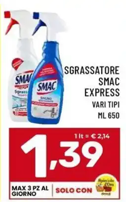 Il Centesimo Sgrassatore Smac Express offerta