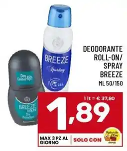 Il Centesimo Deodorante roll-on/spray breeze offerta