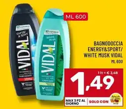 Il Centesimo Bagnodoccia Energy & Sport / White Musk Vidal offerta