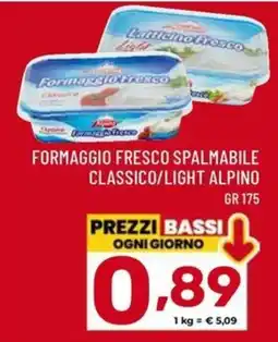 Il Centesimo Formaggio fresco spalmabile classico/light alpino offerta