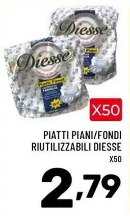 Il Centesimo Piatti Piani/Fondi Riutilizzabili Diesse offerta