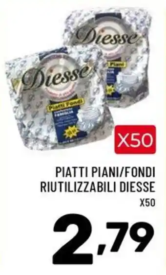 Il Centesimo Piatti Piani/Fondi Riutilizzabili Diesse offerta