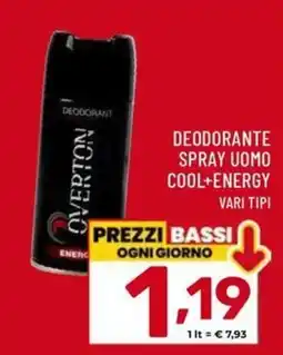 Il Centesimo Deodorante spray uomo cool+energy offerta