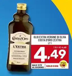 Il Centesimo Olio extra vergine di oliva Costa d'Oro L'Extra offerta