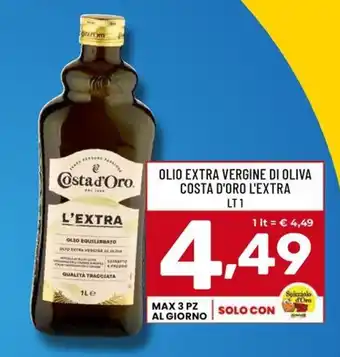 Olio extra vergine di oliva Costa d'Oro L'Extra