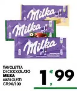 Despar Sicilia Tavoletta di cioccolato Milka offerta