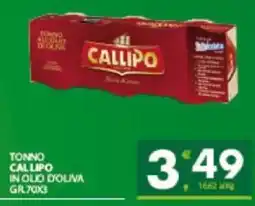 Despar Sicilia Tonno Callipo in olio d'oliva offerta