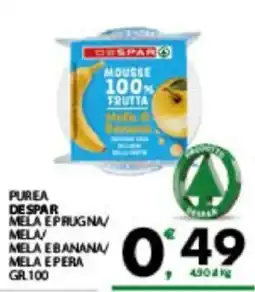 Despar Sicilia Mousse 100% frutta Mela e Banana offerta