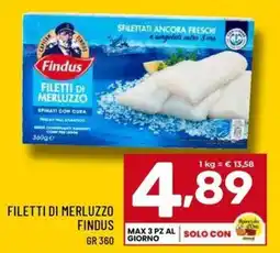Il Centesimo Filetti di merluzzo Findus offerta
