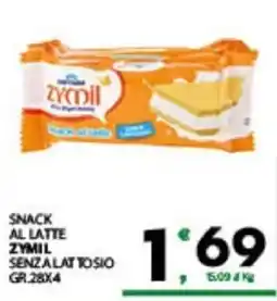 Despar Sicilia Snack al latte Zymil senza lattosio offerta
