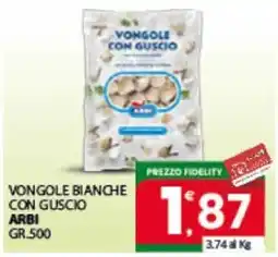 Despar Sicilia Vongole bianche con guscio Arbi offerta