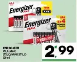 Despar Sicilia Energizer pila max stilo/ministilo offerta