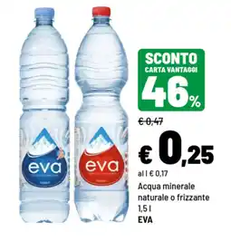 Iper La Grande Acqua minerale naturale o frizzante EVA offerta