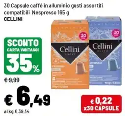 Iper La Grande Capsule caffé in alluminio Cellini offerta