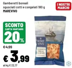 Iper La Grande Gamberetti boreali sgusciati Marevivo offerta