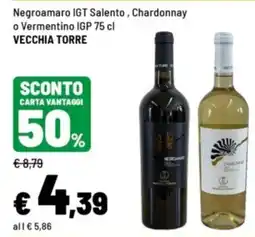 Iper La Grande Negroamaro IGT Salento, Chardonnay o Vermentino IGP offerta