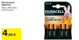 Carrefour Pile Duracell Optimum offerta
