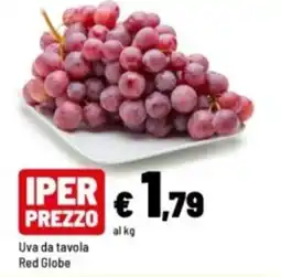 Iper La Grande Uva da tavola Red Globe offerta
