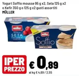 Iper La Grande Yogurt Müller Soffio mousse offerta