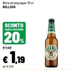 Iper La Grande Birra strong lager Bulldog offerta