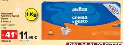 Carrefour Macinato Crema e Gusto Forte Lavazza offerta