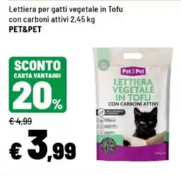 Iper La Grande Lettiera per gatti vegetale in Tofu offerta