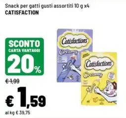 Iper La Grande Snack per gatti gusti assortiti CATISFACTION offerta