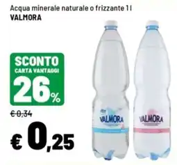 Iper La Grande Acqua minerale naturale o frizzante Valmora offerta