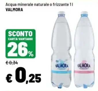 Iper La Grande Acqua minerale naturale o frizzante Valmora offerta