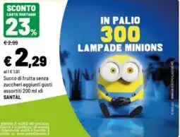 Iper La Grande Succo di frutta senza zuccheri aggiunti gusti assortiti SANTÀL offerta