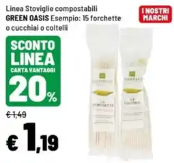 Iper La Grande Stoviglie compostabili GREEN OASIS offerta