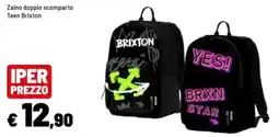 Iper La Grande Zaino doppio scomparto Teen Brixton offerta