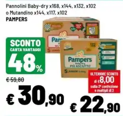 Iper La Grande Pannolini Baby-dry Pampers offerta