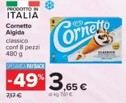Carrefour Cornetto Algida classico offerta
