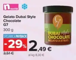 Carrefour Gelato Dubai Style Chocolate G7 offerta