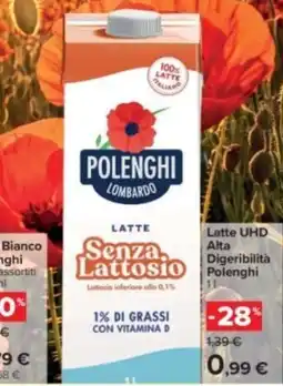 Carrefour Latte Senza Lattosio Polenghi offerta