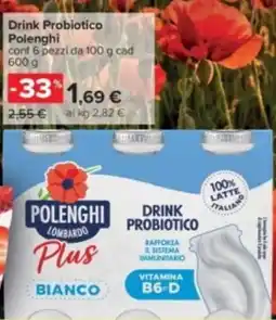 Carrefour Drink Probiotico Polenghi Plus Bianco offerta