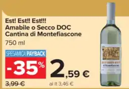 Carrefour Amabile o Secco DOC Cantina di Montefiascone offerta