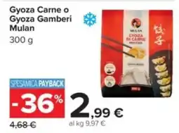 Carrefour Gyoza Carne o Gyoza Gamberi Mulan offerta