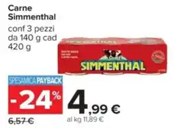 Carrefour Carne Simmenthal offerta