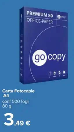 Carrefour Carta Fotocopie A4 go copy offerta
